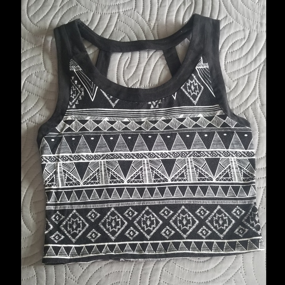 Bozzolo tribal print crop top